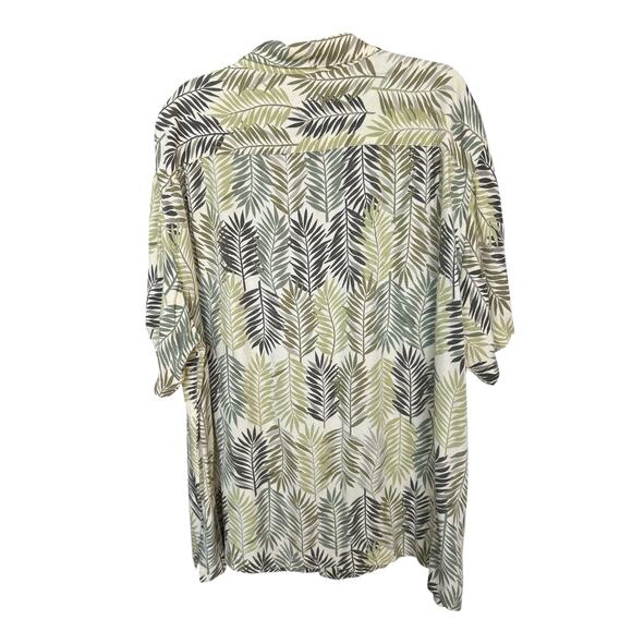 Caribbean Joe Men's Palm Fronds Hawaiian Button Down Shirt Size 2X - Picture 4 of 4